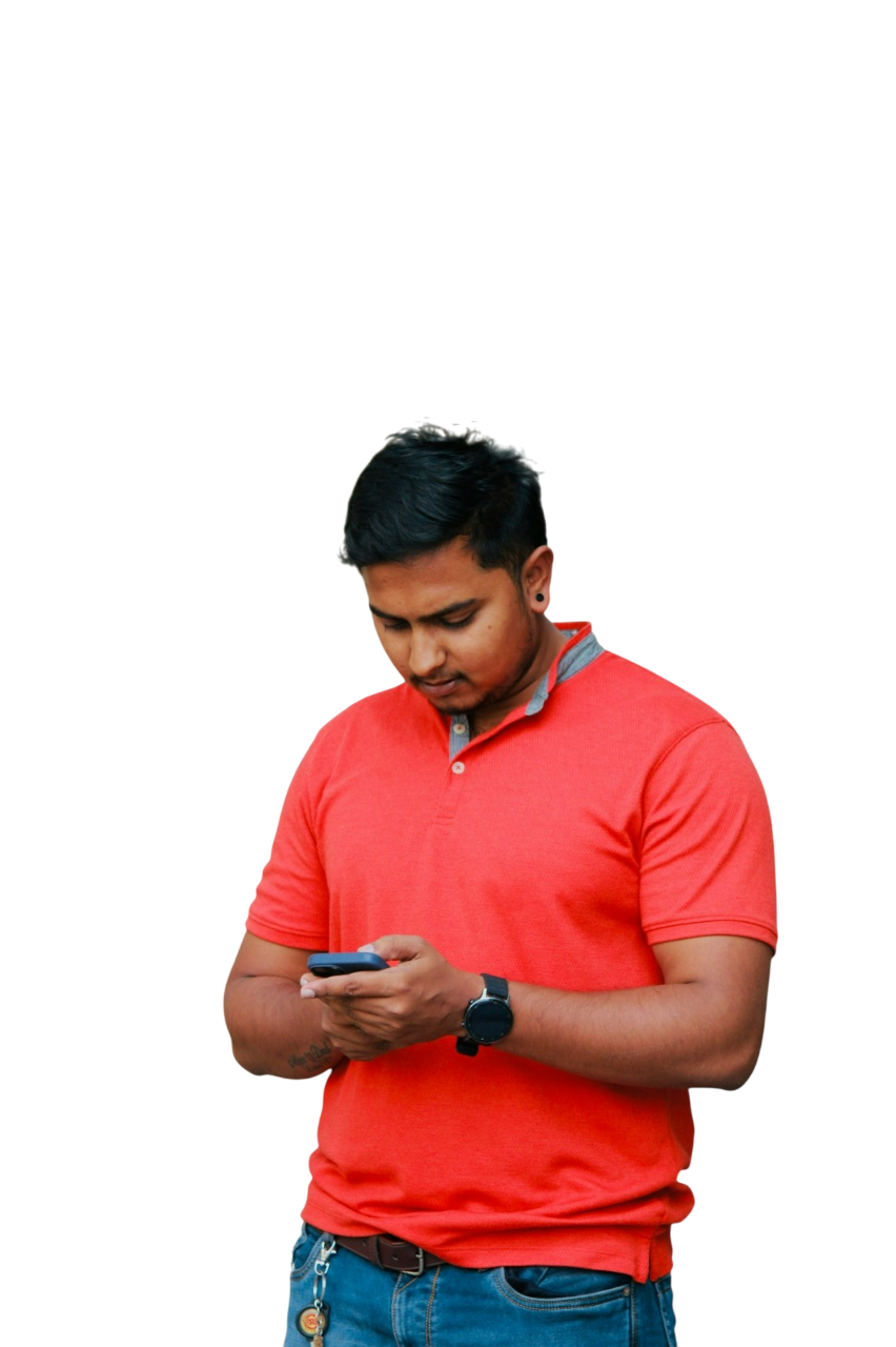 Person using phone for consultation